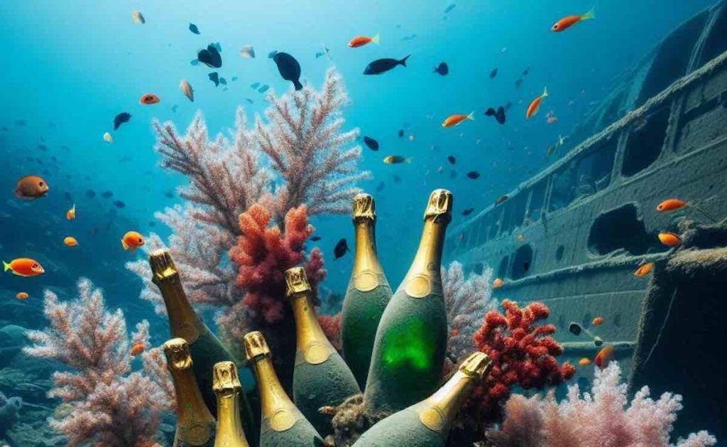 bouteilles de champagne du Titanic