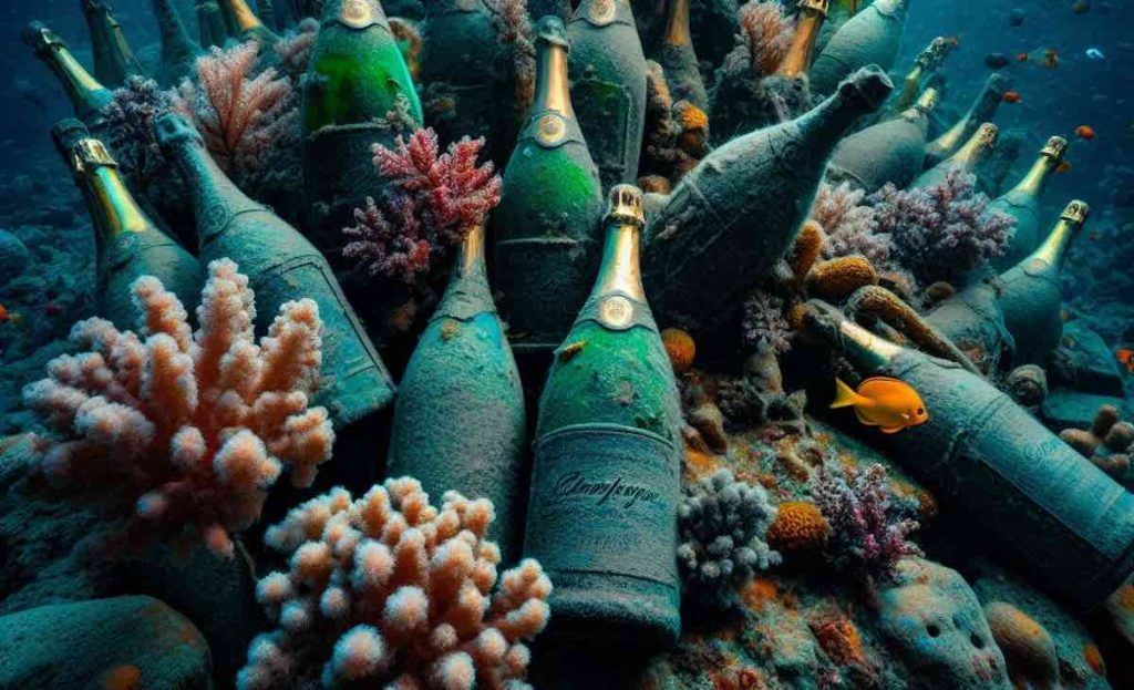 bouteilles de champagne du Titanic